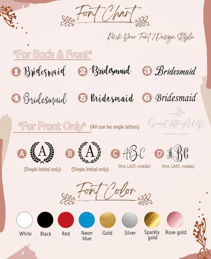 Bridesmaid Robes, Personalised Name