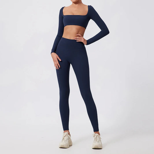 Ctenkevet Long-Sleeved Activewear Crop Top For Woman