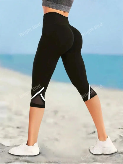 Activewear High Waist Pants Capri Leggings For Women With Tummy Control