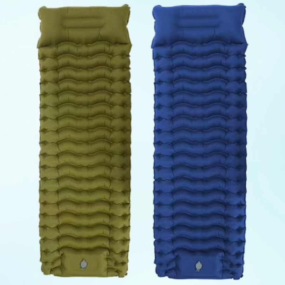 Inflatable Camping Mattress Sleeping Pad with Built-in Pillow and Pump