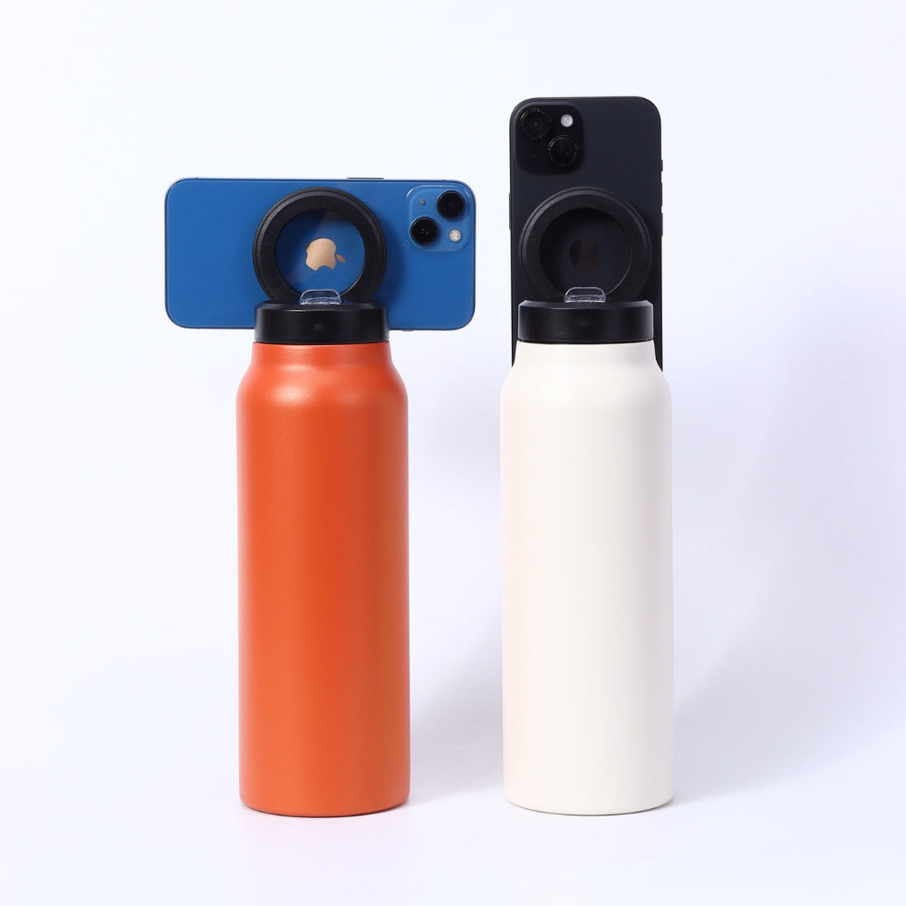 Magnetic Phone Holder Insulated Water Bottle