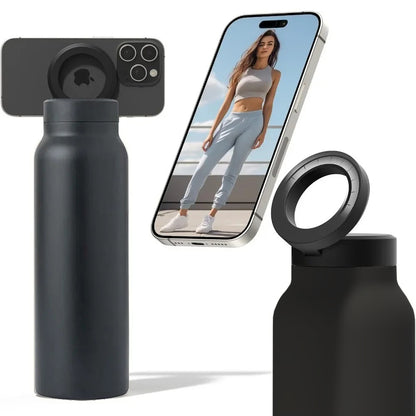 Magnetic Phone Holder Insulated Water Bottle
