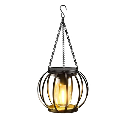 Solar Lantern Outdoor Waterproof Retro Iron Art Decoration Lighting