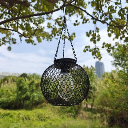 Solar Lantern Outdoor Waterproof Retro Iron Art Decoration Lighting