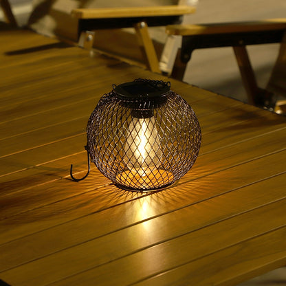Solar Lantern Outdoor Waterproof Retro Iron Art Decoration Lighting
