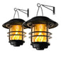 Solar Hanging Outdoor Lantern with Flickering Flames