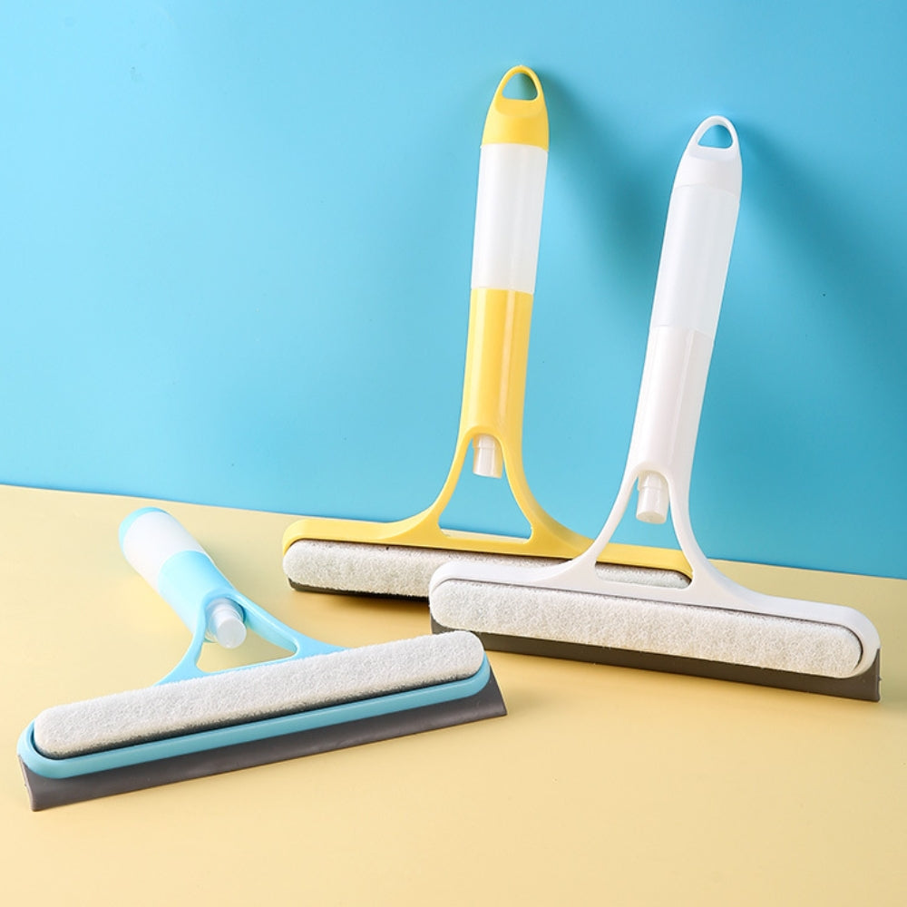 3 in 1 Squeegee Multifunctional Glass Cleaning Tool with Spray Bottle