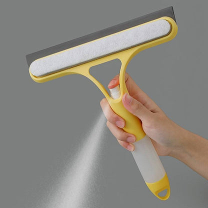 3 in 1 Squeegee Multifunctional Glass Cleaning Tool with Spray Bottle