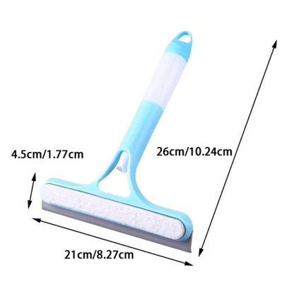 3 in 1 Squeegee Multifunctional Glass Cleaning Tool with Spray Bottle