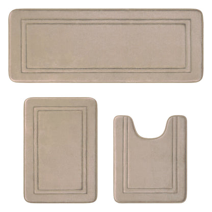 3pcs set Household Non-Slip Bath Mat Absorbent Floor Rug