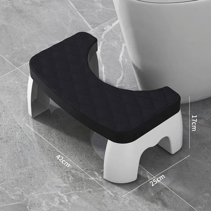 1PC Thick Anti-Slip Toilet Stool - Ergonomic Squatting Footstool for Bathroom, Adult Squat Potty
