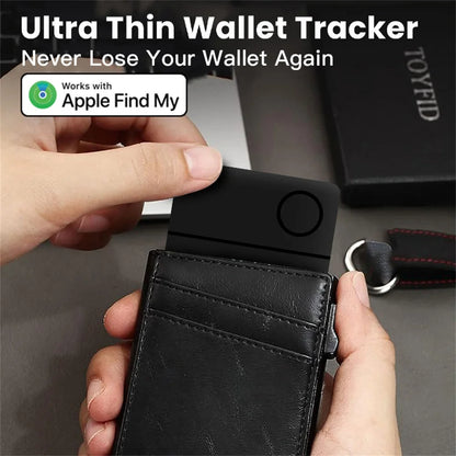 Rechargeable Wallet Tracker Card Finder MFi Certified Find My Smart Air Tag BT 5.2 Bag Luggage GPS Track Locator for Apple
