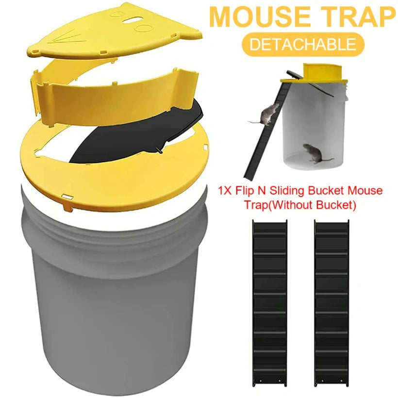 Mouse Catcher Automatic Reset Flipping Sliding Bucket Lid Automatic Reset After Catching Mice