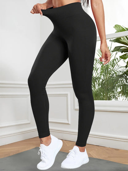 Women’s Seamless Ribbed Leggings High Waist Butt Lifting