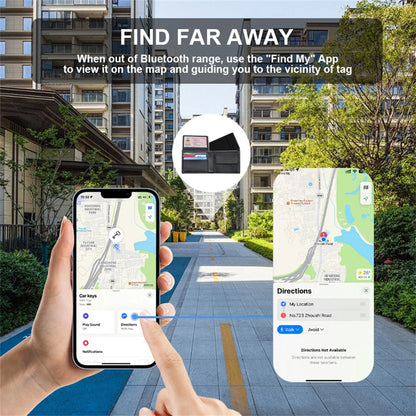 Rechargeable Wallet Tracker Card Finder MFi Certified Find My Smart Air Tag BT 5.2 Bag Luggage GPS Track Locator for Apple