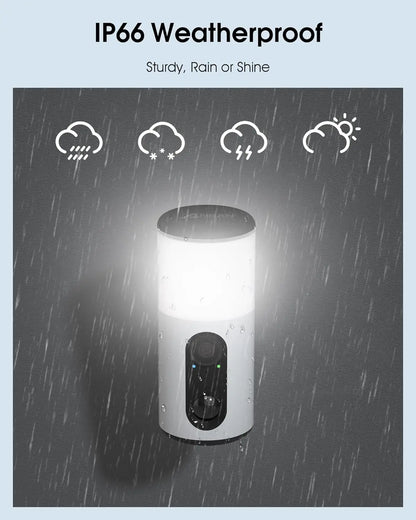 ANRAN 2K Solar Security Camera,Wireless WiFi Floodlight Camera Outdoor,Color Night Vision,Motion Detection,Spotlight Siren Alarm