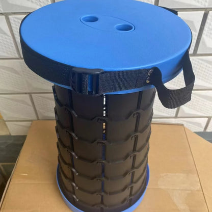 Portable Plastic Folding Telescopic Chair, Lightweight Adjustable Stool for Fishing Beach Camping, Compact Outdoor Foldable Seat