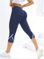 Activewear High Waist Pants Capri Leggings For Women With Tummy Control