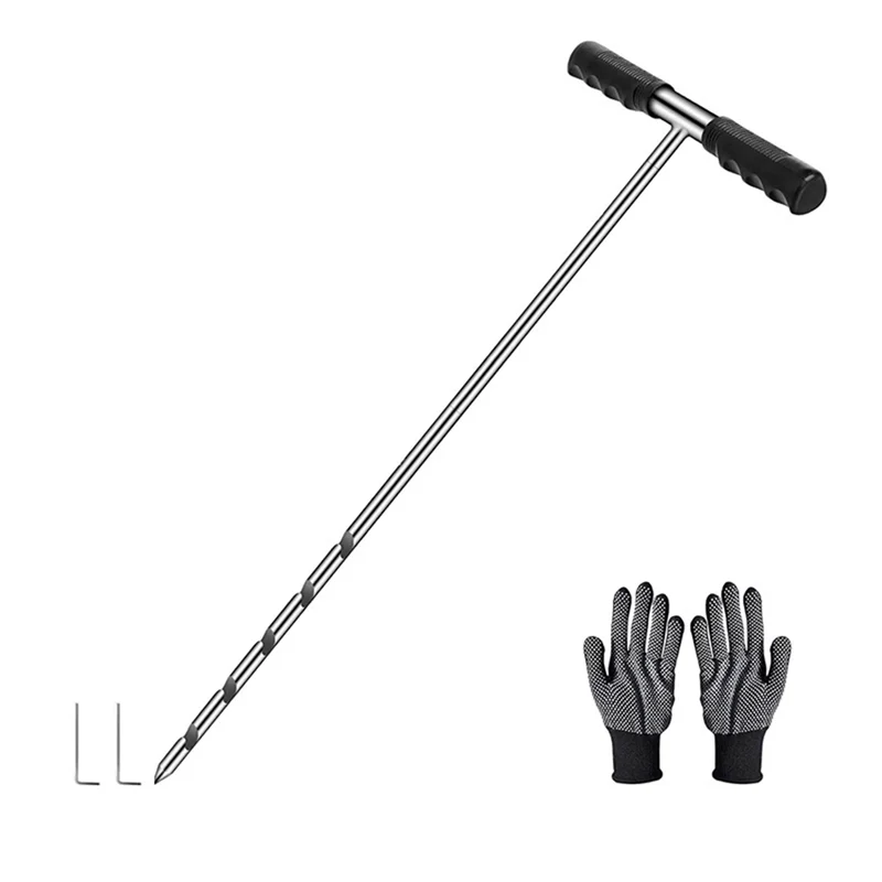 Solid Stainless Steel Ground Probe With T-Handle