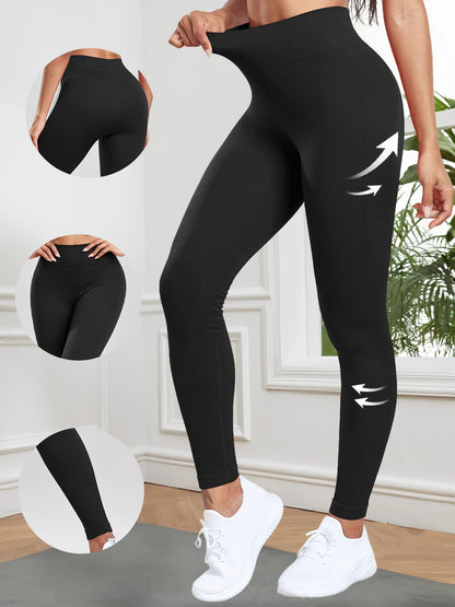 Women’s Seamless Ribbed Leggings High Waist Butt Lifting