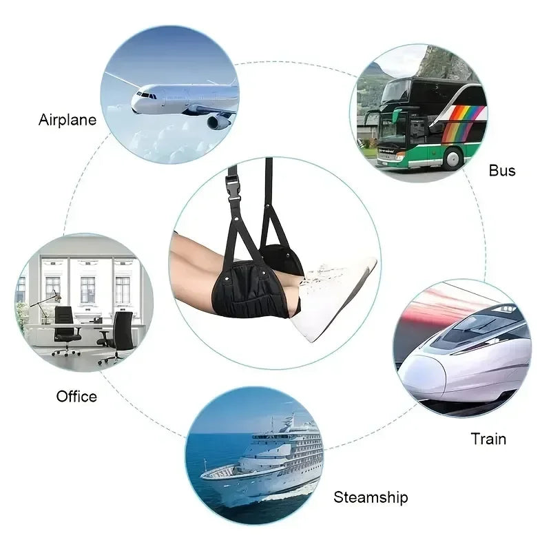 Portable Foot Mat - Adjustable Strap Office Resting Foot Mat & Travel Airplane