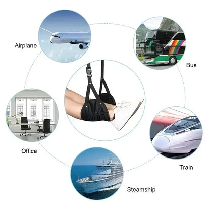 Portable Foot Mat - Adjustable Strap Office Resting Foot Mat & Travel Airplane