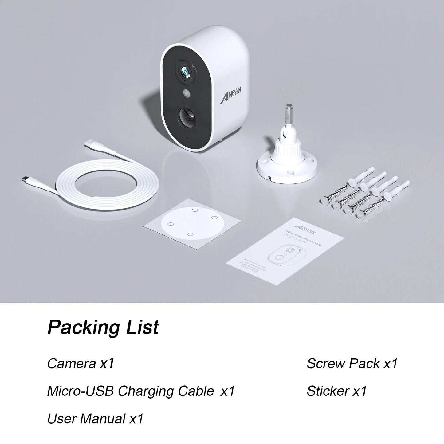 Anran Best Selling 3MP 2K Rechargeable Battery Waterproof Outdoor Wireless Wifi Mini Security CCTV Camera