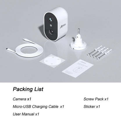 Anran Best Selling 3MP 2K Rechargeable Battery Waterproof Outdoor Wireless Wifi Mini Security CCTV Camera