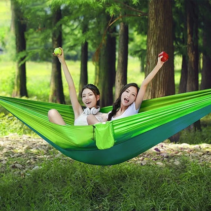 Outdoor Camping Hammock High Strength Parachute Fabric With Mosquito Net Lightweight Hanging Hammocks Hanging Bed Net 250x120cm