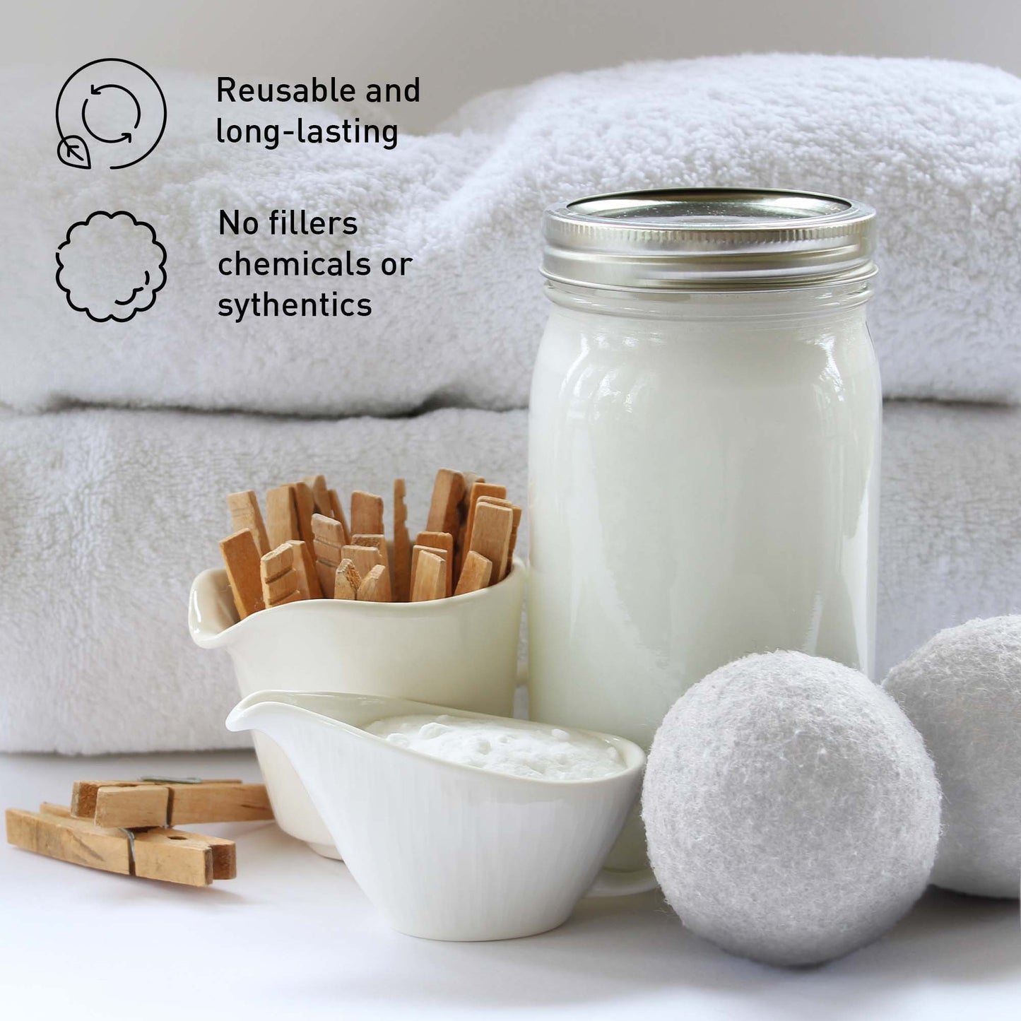 Pursonic Laundry Care Bundle – Wool Dryer Balls & Essential Oil Set