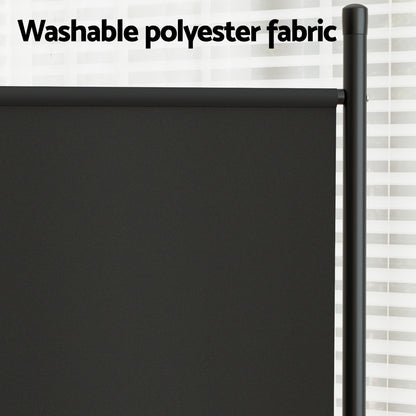 Artiss 3 Panel Room Divider Screen 260x180cm Fabric Black