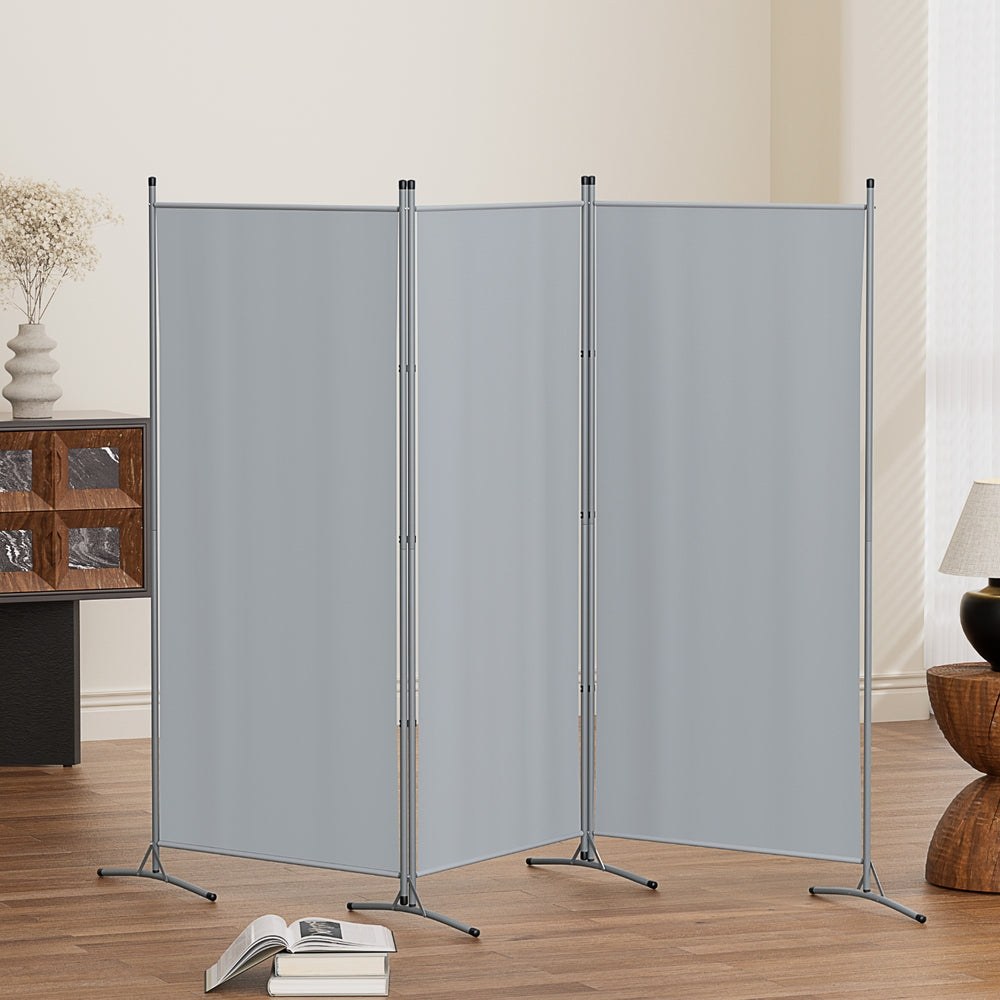 Artiss 3 Panel Room Divider Screen 260x180cm Fabric Grey