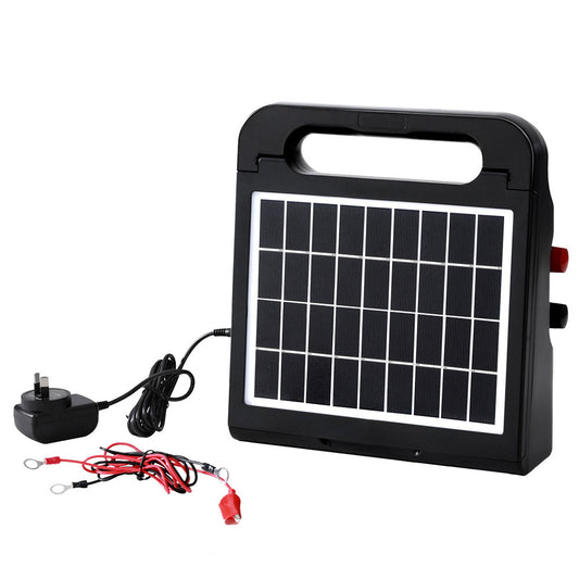 Giantz 10km Electric Fence Energiser Solar Energizer Charger Farm Animal 0.3J
