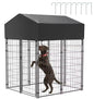 Small Outdoor Dog Kennel Pet Cage with Roof Cover 125x120x165cm