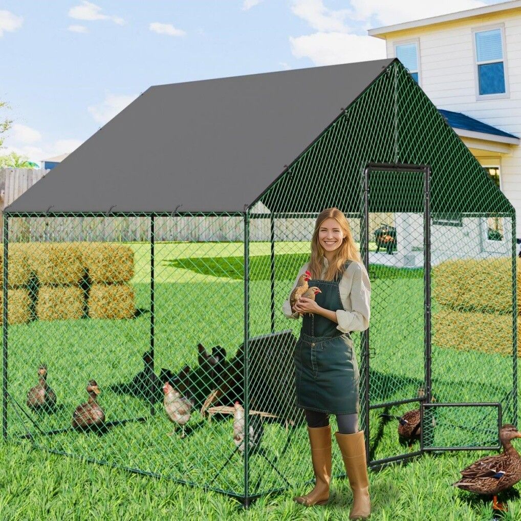 Large Chicken Coop Hen House 276x207x300cm Cage Enclosure