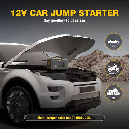 1000W 1408Wh Solar Generator 10A Black Portable Power Station