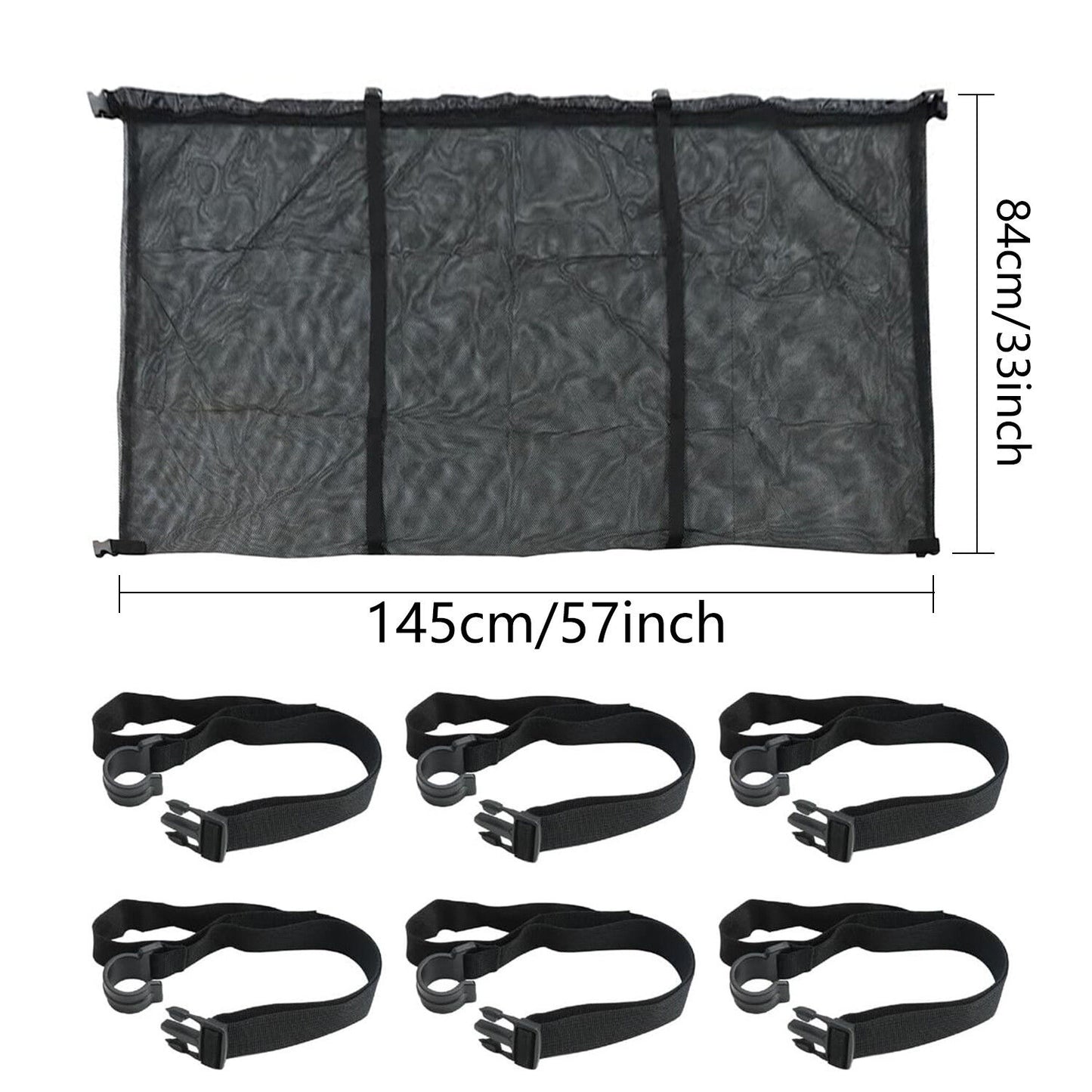 145x145CM Heavy Duty Pool Toy Storage Net Bag Adjustable Organizer