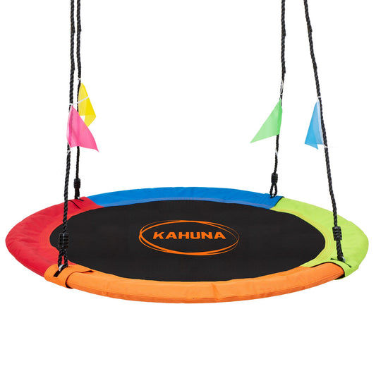 Kahuna Kids 1.2m Tree Saucer Swing Set Round 400kg With Straps Capacity Outdoor