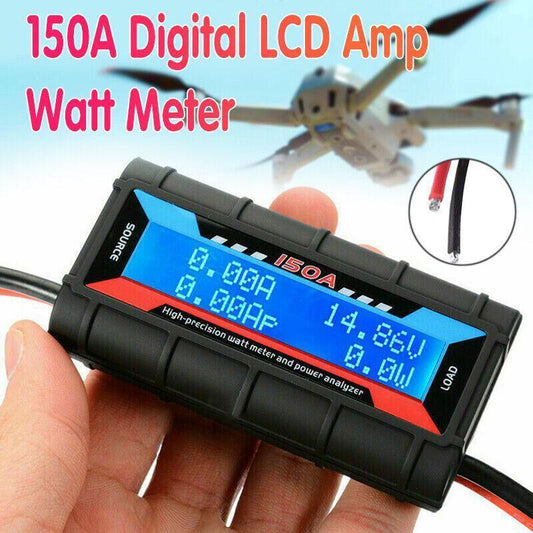150A Digital LCD Amp Watt Meter Power Analyser Solar Caravan
