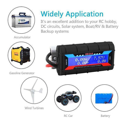 150A Digital LCD Amp Watt Meter Power Analyser Solar Caravan