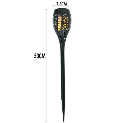 4pcs LED Solar Flickering Flame Torch Lights Outdoor Garden Path Landscape Lamps