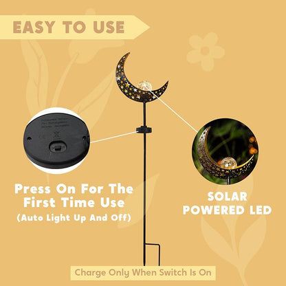 Solar Lights LED Garden Decor Outdoor Path Lights Lawn Light Lantern Lamp - 1X Flame