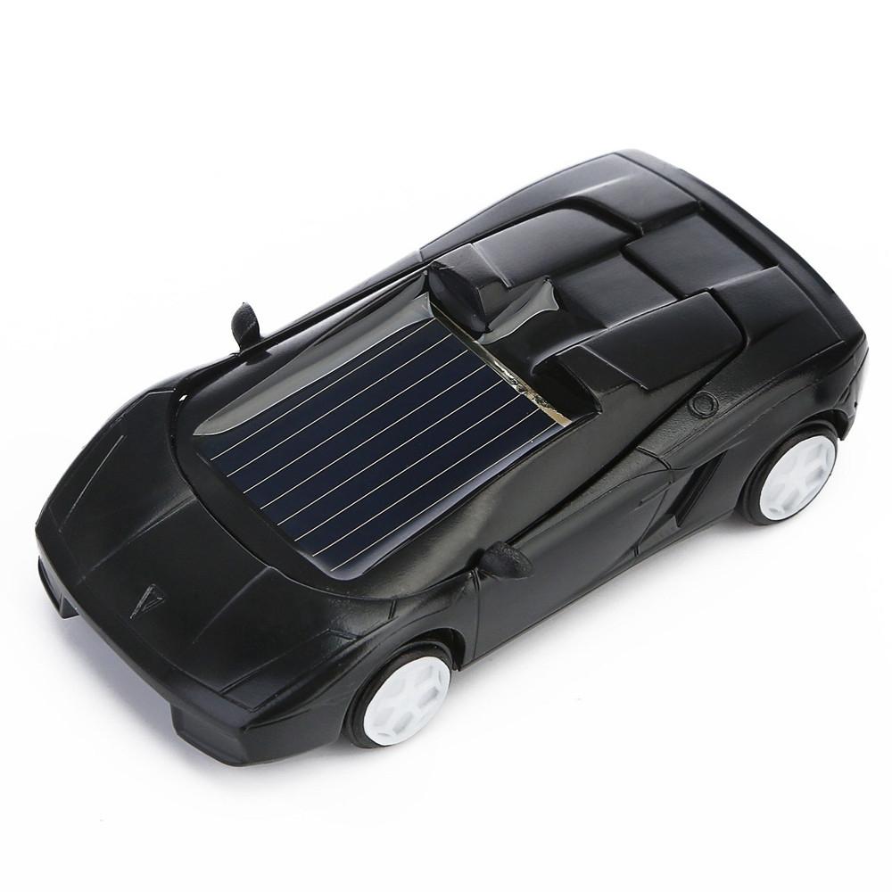 3-piece Solar Mini Car Racer Toy for Kids - Powered by the Sun - Black