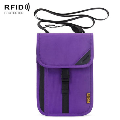 Neck Strap Rfid Passport Bag for Travel - Rose Red