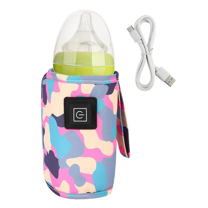 Vibe Geeks 3 Temperature Insulated Milk Baby Bottle Warmer- Usb Plugged-in - Pink