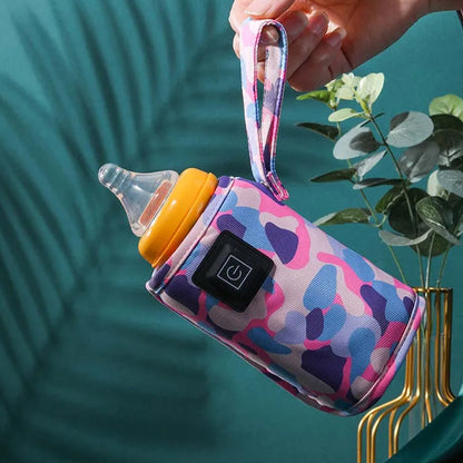 Vibe Geeks 3 Temperature Insulated Milk Baby Bottle Warmer- Usb Plugged-in - Pink