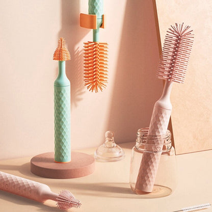 Vibe Geeks 3-in-1 Electric Silicone Cordless Bottle Brush Cleaner Usb Rechargeable - Blue