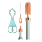 Vibe Geeks 360° Rotation Long Handle Reusable Silicone Baby Bottle Brush Set - Green