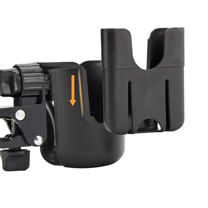 Vibe Geeks Convenient 2-in-1 Stroller Cup and Phone Holder for On-the-go Parenting - White