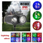 Ground Insert  Outdoor Waterproof Lawn Dual-Tube Projection Light - LED Halloween & Christmas Dynamic Water Ripple Animation, Replaceable 12 Slides, Stake or Stand Mountable